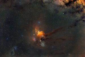 The Rho Ophiuchi Cloud Complex, a colourful region of gas near the star Antares