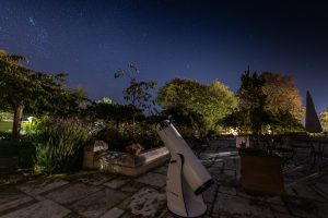 10" Dobsonian telescope on <nobr>Pen-y-bryn</nobr>'s patio