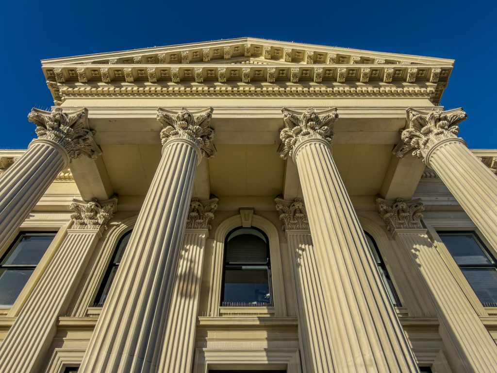 Columns of the Oamaru ANZ Building